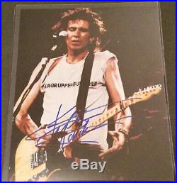 Keith Richards Rolling Stones Autograph Photo COA