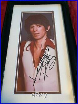 Keith Richards Rolling Stones Hand Signed Autograph Photo Poster Framed