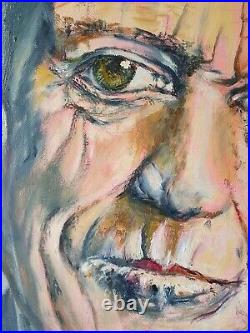 Keith Richards Rolling Stones Original Oil Painting 24×24