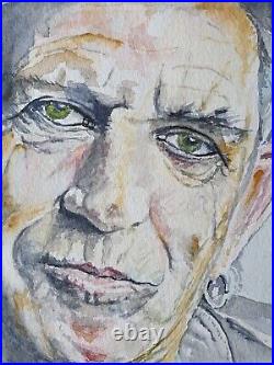 Keith Richards Rolling Stones Original Watercolour Portrait painting