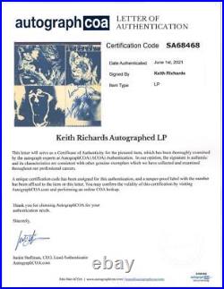 Keith Richards Rolling Stones Signed Autograph Album Record Emotional Rescue BAS