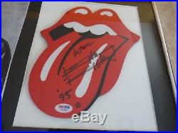 Keith Richards Rolling Stones Signed Autographed Framed Mouse Pad PSA Certified