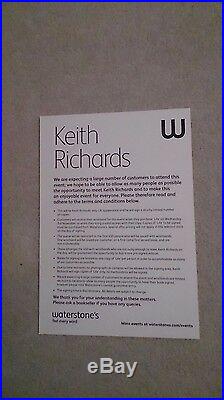 Keith Richards Rolling Stones Signed Book Not Autopen