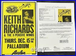 Keith Richards SIGNED Poster JSA LOA The X-Pensive Winos The Rolling Stones