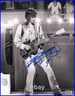 Keith Richards Signed Autograph 11x14 Photo Rolling Stones Star with Beckett COA