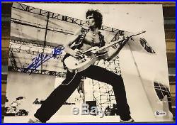 Keith Richards Signed Autograph Rolling Stones Rare Vintage Guitar Photo Beckett