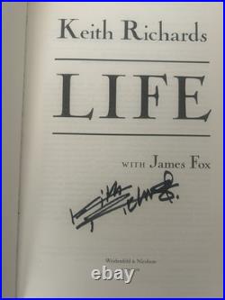 Keith Richards Signed Life 1st Edition Hardback ACG Authenticated AG15589