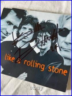 Keith Richards Signed Like A Rolling Stone Cd Cover
