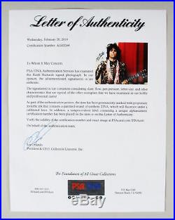 Keith Richards Signed Photo Framed Rolling Stones COA PSA/DNA