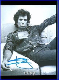Keith Richards The Rolling Stones Autographed Original 8x10 Photo LOA TTM