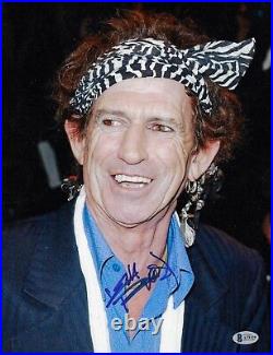Keith Richards The Rolling Stones Signed 11x14 Photo BAS COA LOA Autograph