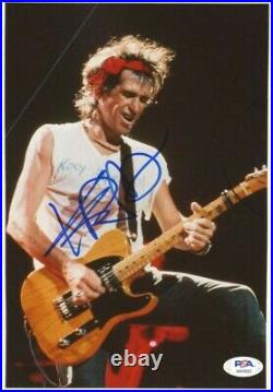 Keith Richards The Rolling Stones Signed Autographed 8x10 Photo Psa/dna Coa