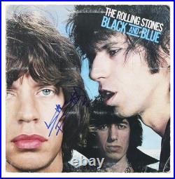 Keith Richards The Rolling Stones Signed Black And Blue Album Cover BAS #AE02797