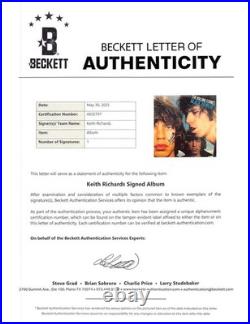 Keith Richards The Rolling Stones Signed Black And Blue Album Cover BAS #AE02797