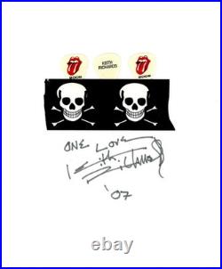 Keith Richards autograph with personal guitar picks
