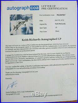 Keith Richards signed lp ACOA LOA + Proof! Rolling Stones autographed album