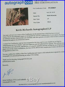 Keith Richards signed lp ACOA + Proof! Album Rolling Stones autographed album 10
