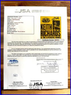 Keith Richards & the X-Pensive Winos Signed Poster JSA LOA Rolling Stones COA