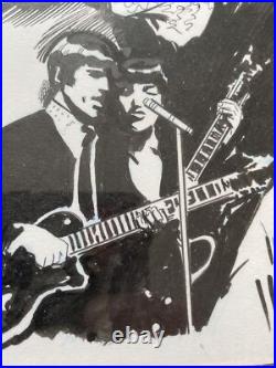 Keith richards Rolling Stones Original art signed picture Framed 11.5 X 15