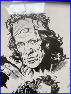 Keith richards Rolling Stones Original art signed picture Framed 11.5 X 15