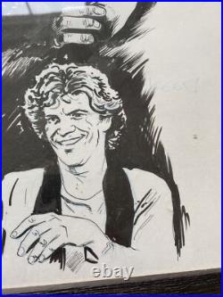 Keith richards Rolling Stones Original art signed picture Framed 11.5 X 15