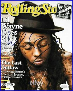 LIL WAYNE SIGNED AUTOGRAPHED ROLLING STONES 8x10 PHOTO DWAYNE CARTER WEEZY JSA