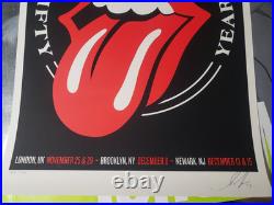 Lithograph Rolling Stones 50 Years Shepard Fairy Signed Numbered Genuine