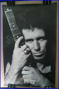 Lot of 2 Vintage Rolling Stones Poster Signed By Keith Richards autograph
