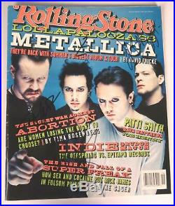 METALLICA Signed Autograph Rolling Stone Magazine by 4 James Hetfield, Kirk, +