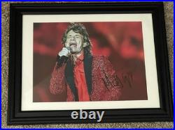 MICK JAGGER Autographed signed 8 X 11.5 Fully Framed Photo Rolling Stones