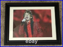 MICK JAGGER Autographed signed 8 X 11.5 Fully Framed Photo Rolling Stones