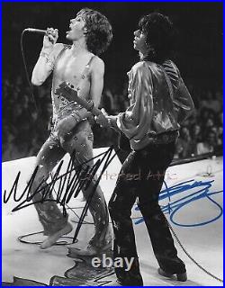 MICK JAGGER & KEITH RICHARDS of ROLLING STONES Hand signed 8 X 10 photo w COA