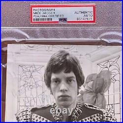 MICK JAGGER PSA/DNA Slab Autograph Photo Signed Rolling Stones Type 1