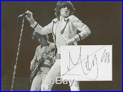MICK JAGGER Signed 11x8 Photo Display ROLLING STONES COA