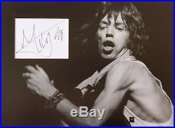 MICK JAGGER Signed 16x12 Photo Display THE ROLLING STONES COA