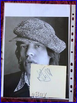 MICK JAGGER Vintage Autographed Signed Album Page The Rolling Stones RARE