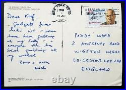 MICK JAGGER handwritten & signed autographed postcard from NY Rolling Stones