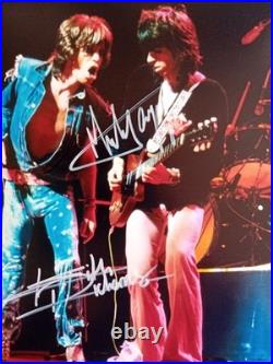 MICK and KEITH ROLLING STONES Genuine signed 10X8 PHOTO THE GLIMMER TWINS COA