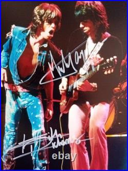 MICK and KEITH ROLLING STONES Genuine signed 10X8 PHOTO THE GLIMMER TWINS COA
