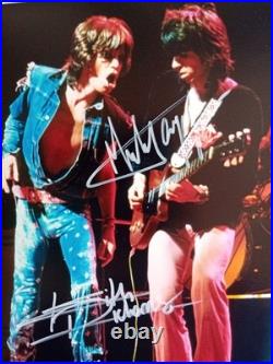 MICK and KEITH ROLLING STONES Genuine signed 10X8 PHOTO THE GLIMMER TWINS COA