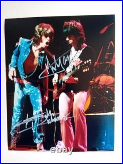 MICK and KEITH ROLLING STONES Genuine signed 10X8 PHOTO THE GLIMMER TWINS COA