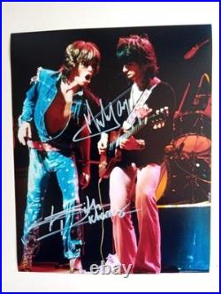 MICK and KEITH ROLLING STONES Genuine signed 10X8 PHOTO THE GLIMMER TWINS COA