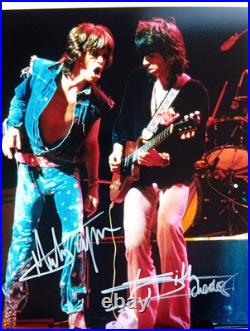 MIKE JAGGER KEITH RICHARDS ROLLING STONES Genuine signed 10X8 PHOTO GLIMMER TWIN