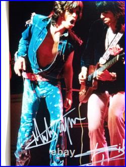 MIKE JAGGER KEITH RICHARDS ROLLING STONES Genuine signed 10X8 PHOTO GLIMMER TWIN