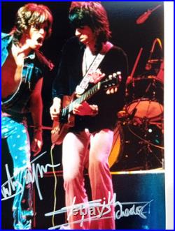 MIKE JAGGER KEITH RICHARDS ROLLING STONES Genuine signed 10X8 PHOTO GLIMMER TWIN