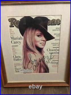 Mariah Carey Signed Rolling Stone Magazine Cover (Framed)
