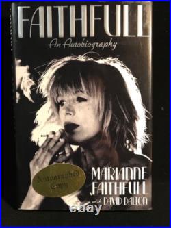 Marianne Faithfull Signed An Autobiography Hc Book 1st Edition Rolling Stones