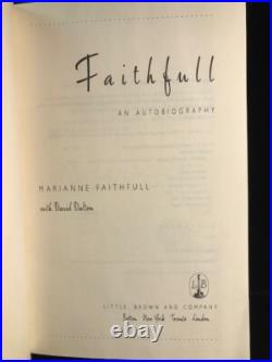 Marianne Faithfull Signed An Autobiography Hc Book 1st Edition Rolling Stones