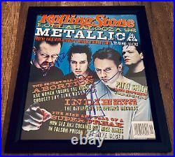 Metallica Hetfield Ulrich Newsted Hammett Autographed 6/96 Rolling Stone Beckett