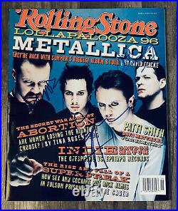 Metallica Hetfield Ulrich Newsted Hammett Autographed 6/96 Rolling Stone Beckett